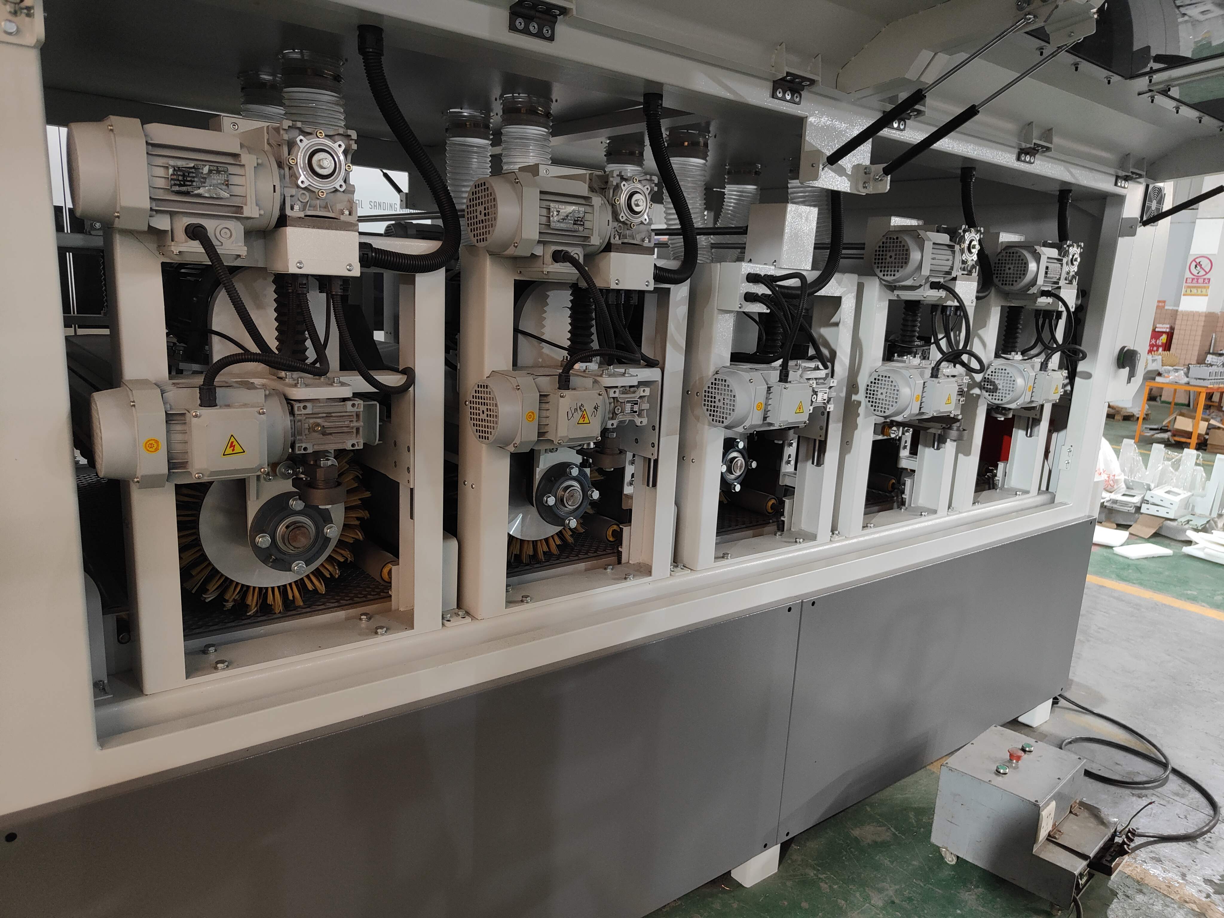 Wood board frame line sanding machine