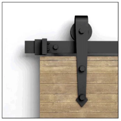 Arrow Shape Decorative Sliding Barn Door Hardware Kit