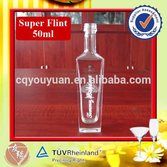 Super flint glass 50ml mini liquor bottle for sale
