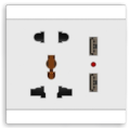 ダブルUSBを備えた2つのピンと多機能ソケット