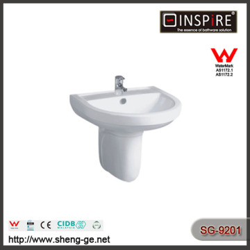 SG 9201 china suppliers bathroom ceramic wall hung basin with high quality