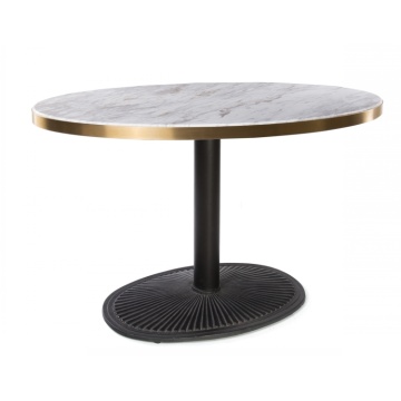 Tables de salle à manger rondes en marbre pour restaurant à une jambe