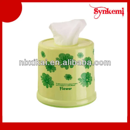 Plastic hotel tissue box design