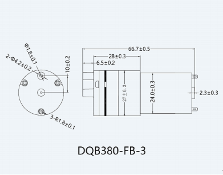 Mini Vacuum Pump Dqb380 Fb 3 Size