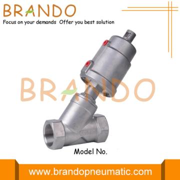 1-1/4'' DN32 DN16 Pneumatic Threaded Angle Seat Valve