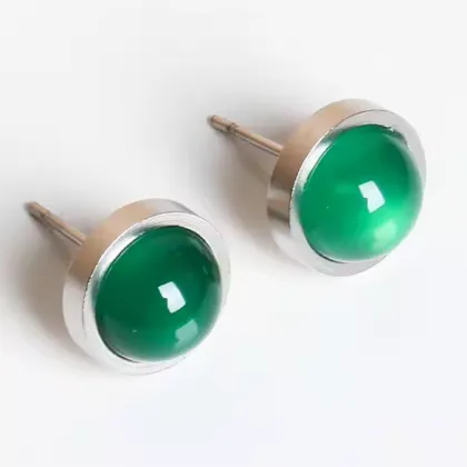 Natural tiger eye agate earrings
