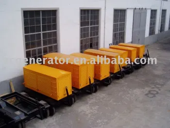 With wheels silent low noise type genset