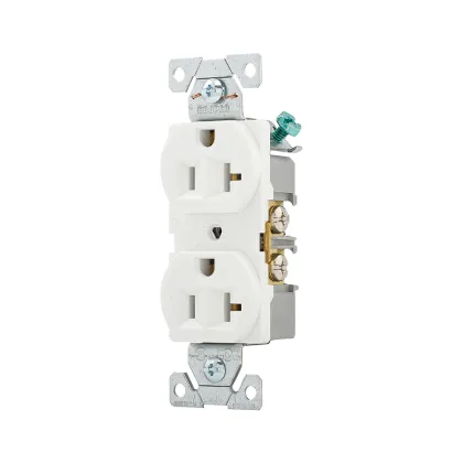 Leviton White Straight Blade US UL Duplex Receptacle Nema 6-20R
