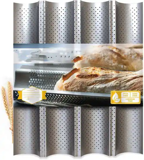 Nonstick Perforated French Pan with 4 Slots