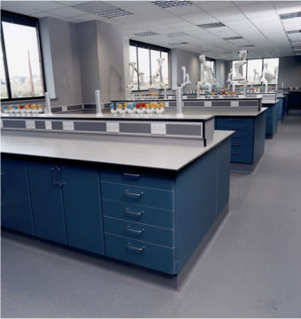 lab bench with reagent shelf/high school laboratory furniture