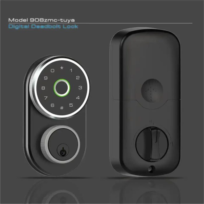 Tuya Digital Fingerprint Aluminum Deadbolt Door Lock