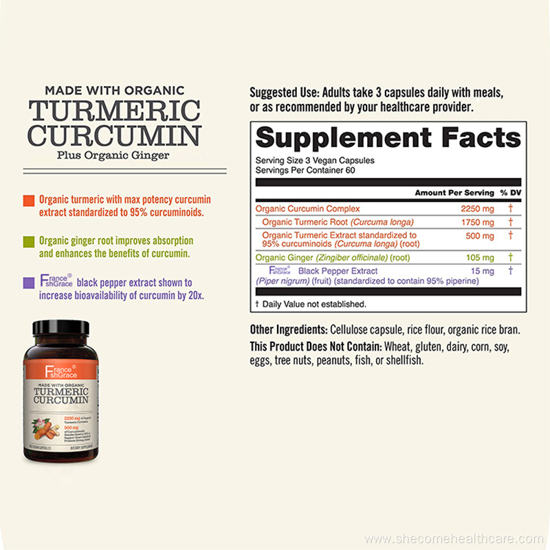 curcumin turmeric Capsules delay aging curcumin supplements