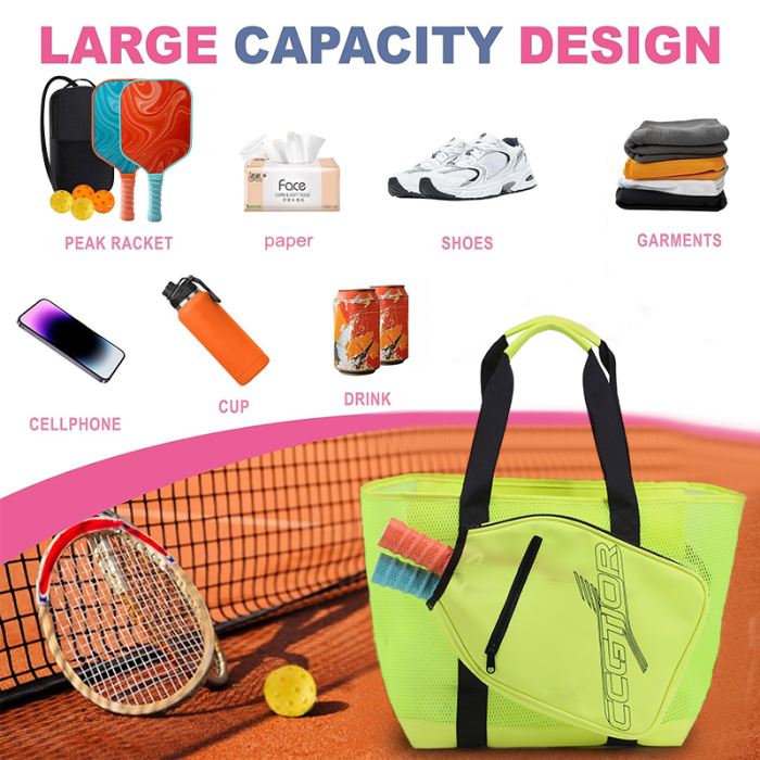 Mesh with PU Pickleball bag