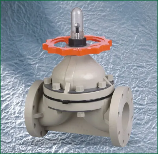 1.0mpa 2 Way 5, 7, 9 Inch Pph Lined Diaphragm Valves, Screwed Gate Valves With Ansi / Din