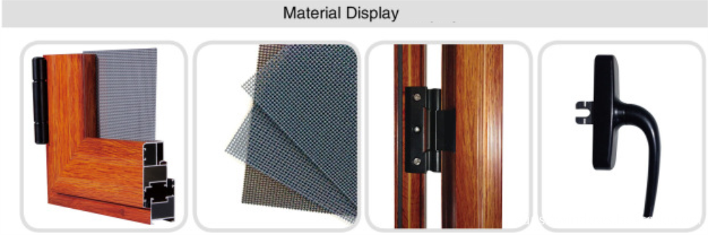 Material Display for casement screen door