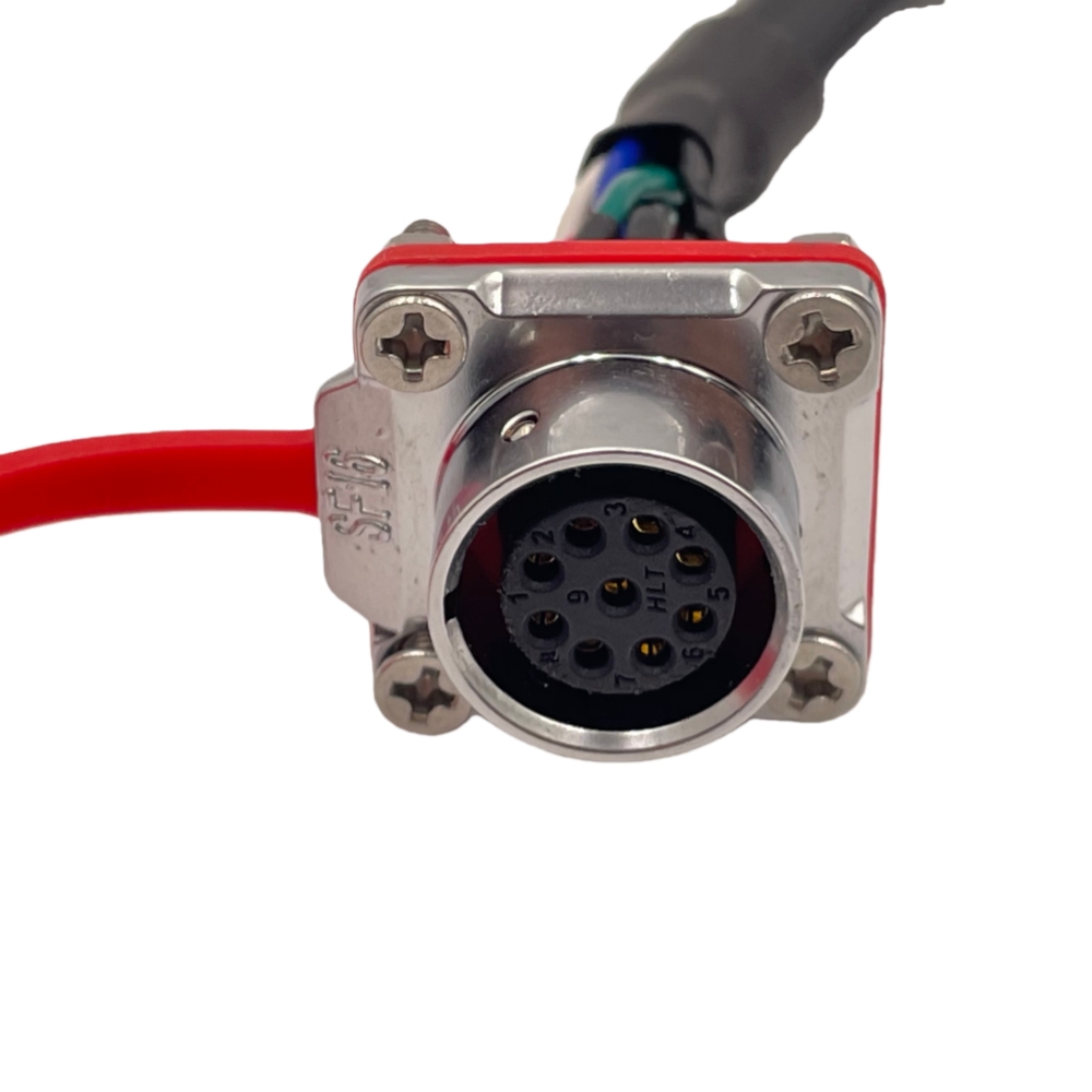 Aviation head 9P female to 9P housing