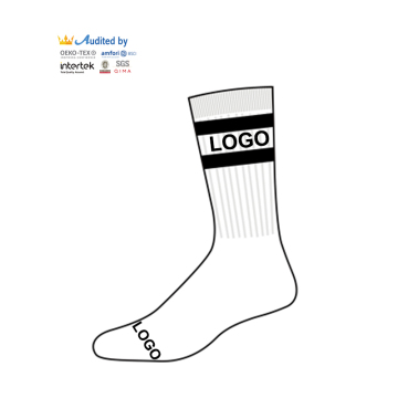 2025 High Quality Custom Designer 100% Cotton Logo Embroidery Socks