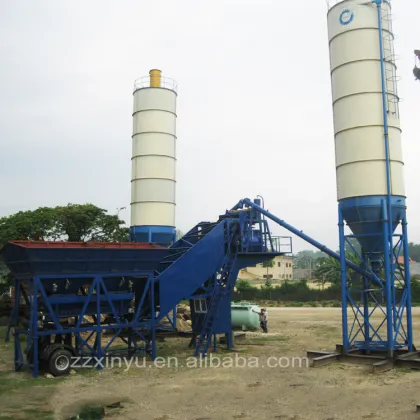 High-Quality New Mobile Concrete Batching Plant 100 m³/h Capacity In Stock for Construction Projects