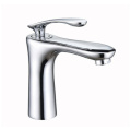 Grifo de lavabo de baño moderno grifos de lavabo de zinc cromado de agua fría individuales