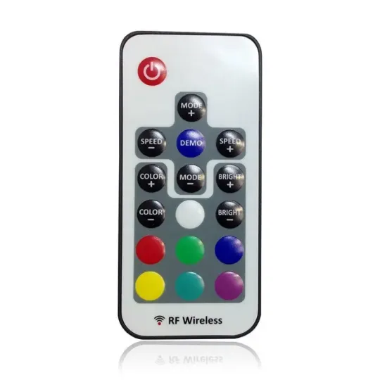 RF Remote LED Controller: Mini Wireless RGB Light Controller with 17-Key Functionality for LED Strip Light