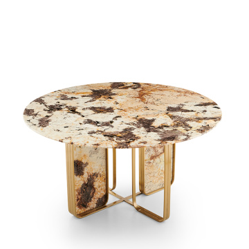 Mesa de cocina de restaurante Mesa de comedor de textura de mármol