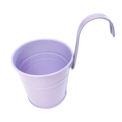 High Quality Purple Metal Hanging Flower Pot