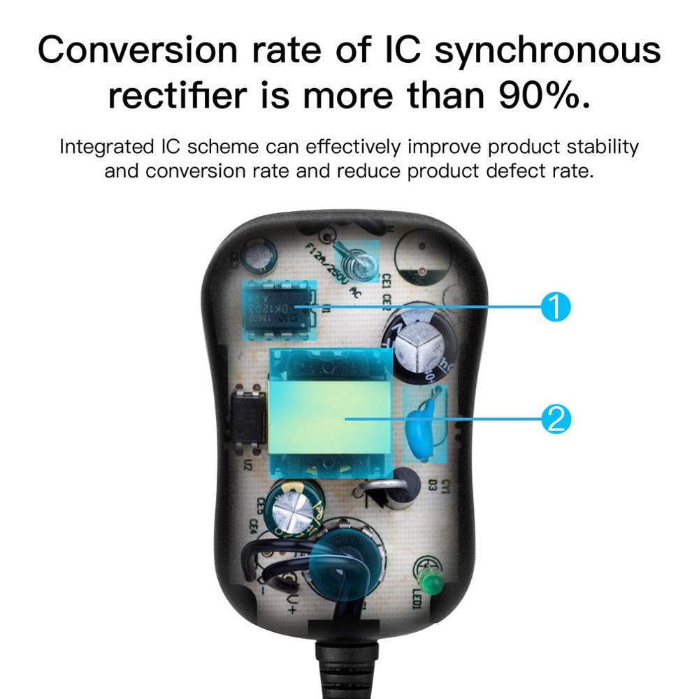 Adjustable Power Supply with DC USB Tips Multifunction Charger Portable Voltage Regulator Switch Power Adapter 3 - 12V 12W