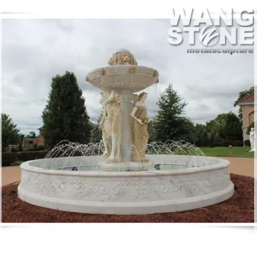 Large Western Outdoor Marble Stone Water Fountain Sale