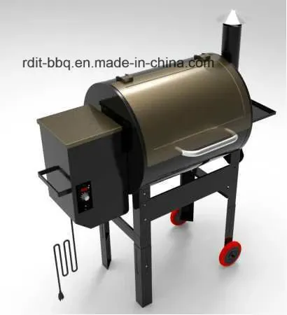 Electric Wood Pellet Grill with Side Table, Different Colors Offered