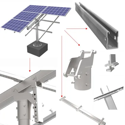 Ground Mounting Stand Structure for Solar Panel Pole Mount PV