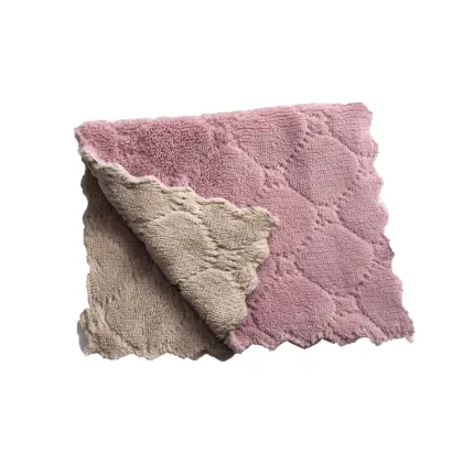 Not stick Oil Coral Fleece Clean Cloth
