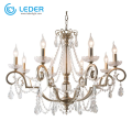 LEDER Crystal Gold Bedroom Chandelier