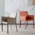 Cadeira de jantar móveis modernos capa colorida de couro foshan cadeira chinesa