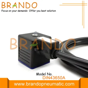 DIN43650A 2P&E Plug Solenoid Valve Connector With Cable