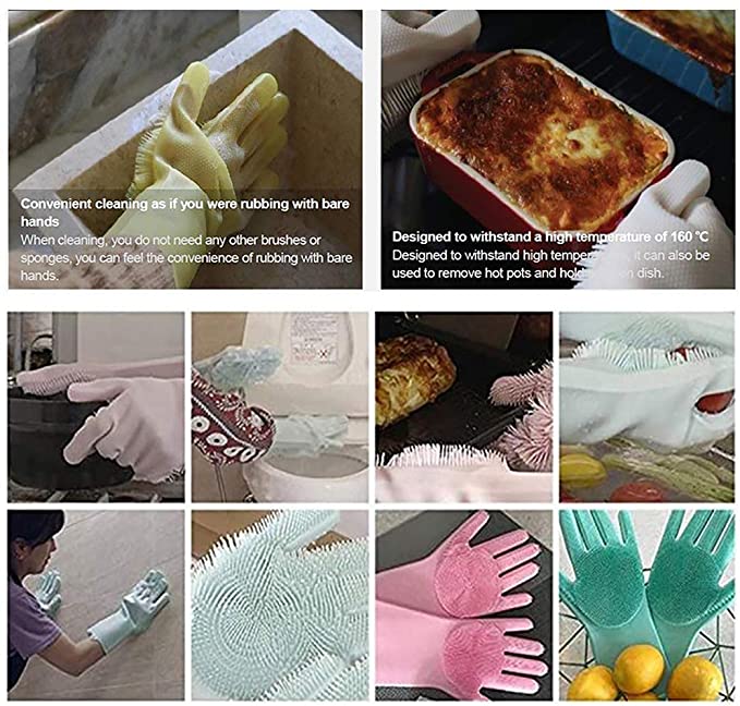 Silicone Cleaning Sponge Gloves