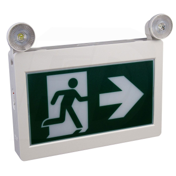 Hot Sale Rechargeable LED Fire Emergency Exit Sign with Two Lights