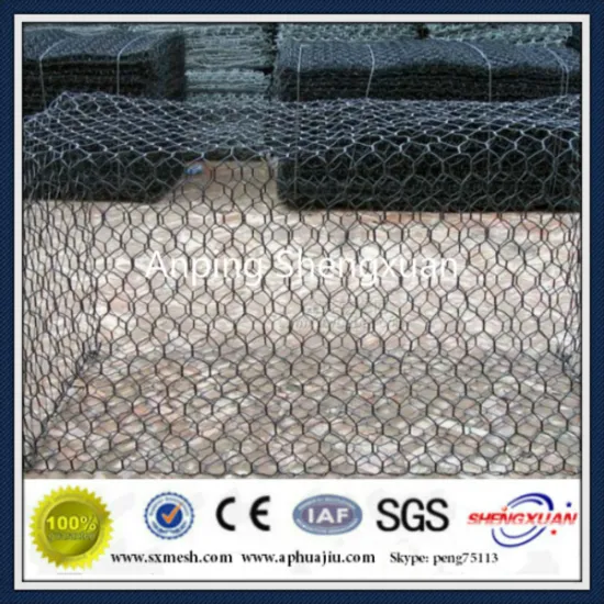Gabion box stone cage with diaphragms