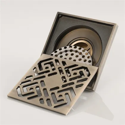 HIDEEP Bronze Brush Nickel Art Copper Floor Drain
