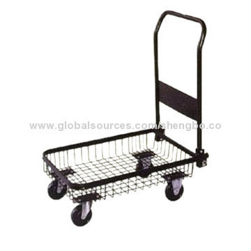 Platform hand truck with 60kg load and 4" caster, weighs 7kg