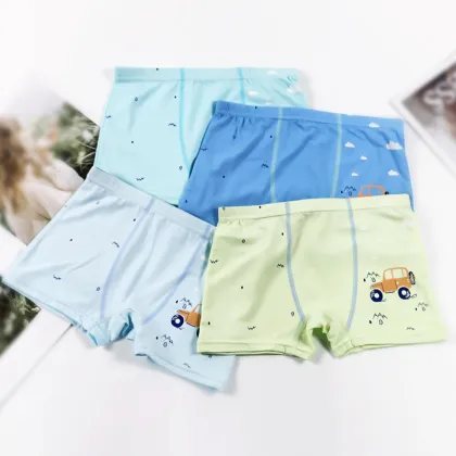 2-12 Years Boys' Cotton Underwear Breathable Boxer Pants for Kids