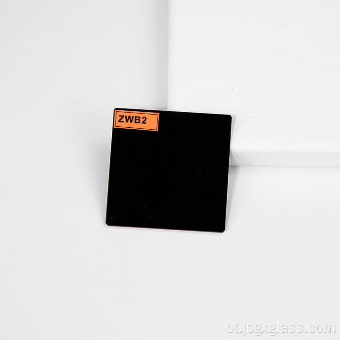 Vidro de absorção visível de transmissão UV ZWB2