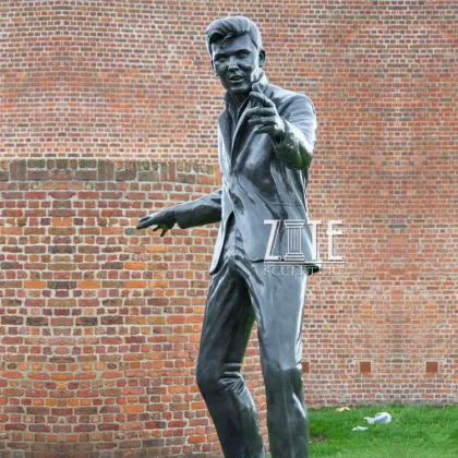 Custom life size metal bronze billy fury sculpture