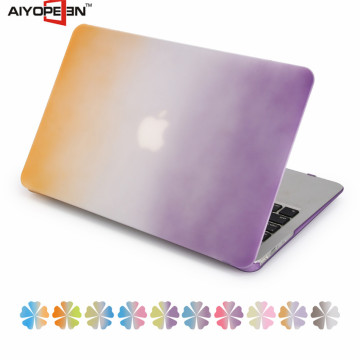 New arrival Matte Plastic Hard Cover Case for Macbook air 13.3 inch rainbow case