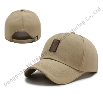 High Quality Adjustable Sports Caps with Custom Leather Patches