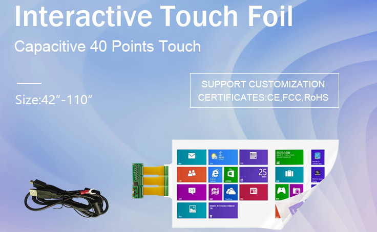 Lightweight Interactive Touch Foil