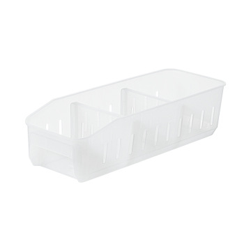 Easy Pull-Out Refrigerator Storage Box for Fruit, Vegetables & Food Preservation - PP Transparent Frosted Design