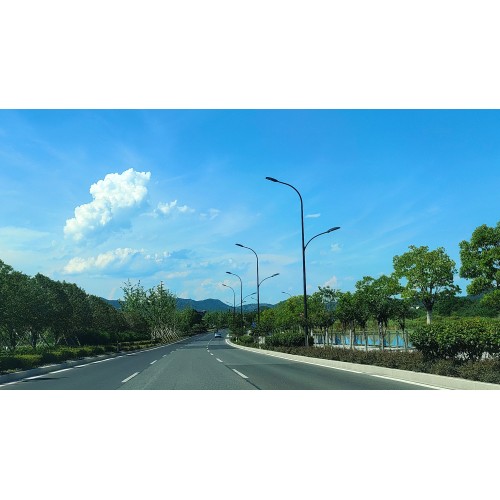 Galvanized lamp pole outdoor square lighting pole