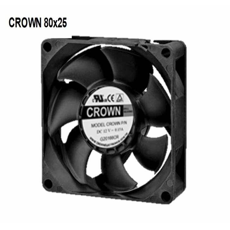 2021 New Design Low Voltage 12 Volt 24v 48v Dc Fan 80x80x25 Ball Bearing Cooling Fan