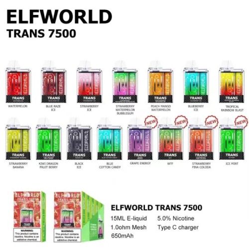 Elfworld Trans 7500 Puflar Tek Kullanımlık Vape Cihazı