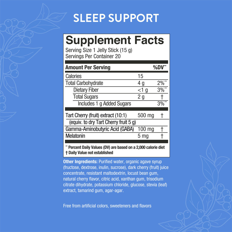 OEM/ODM Vegan Improve Sleep Fall Asleep Faster 15g/sachet GABA Melatonin Sleep Support Jelly